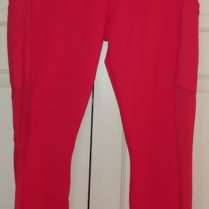 Fabletics hot pink powerhold leggings; tags remove